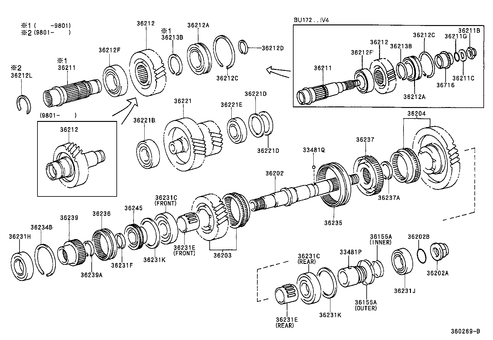 36221-60150 GEAR, TRANSFER IDLER product image