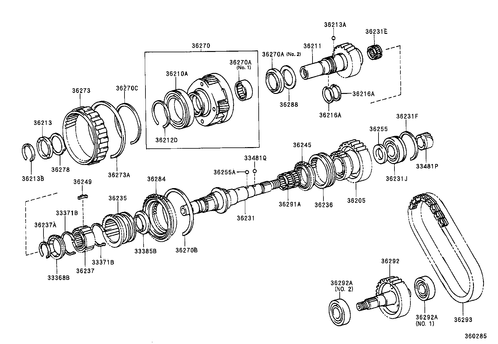 90364-37013 BEARING (FOR TRANSFER DRIVE SPROCKET) product image