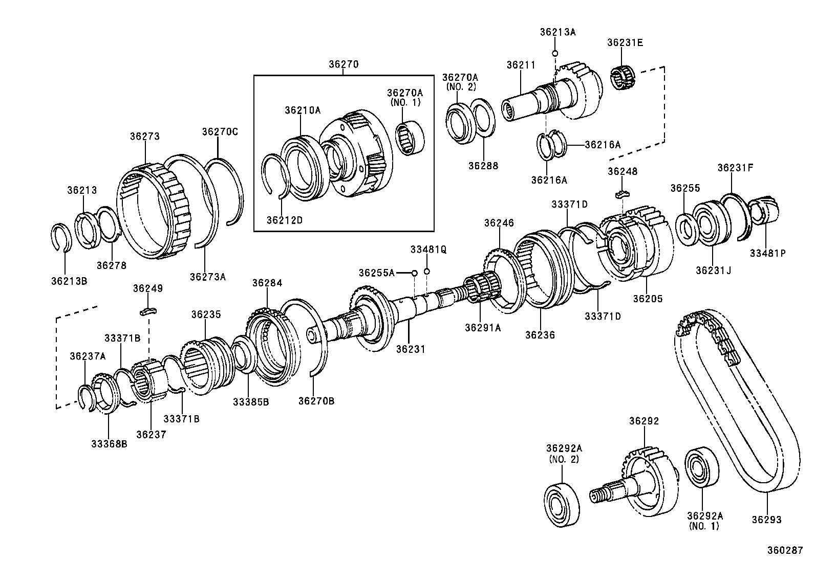 90364-37013 BEARING (FOR TRANSFER DRIVE SPROCKET) product image