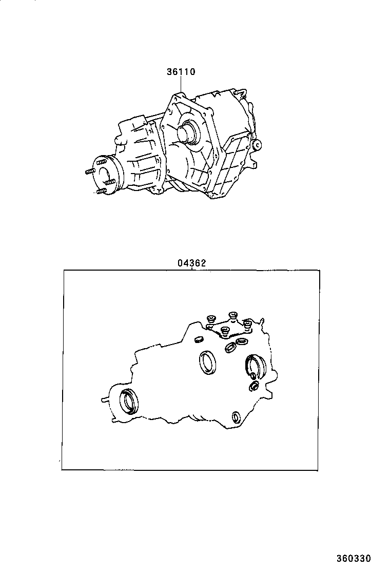04362-60080 GASKET KIT, TRANSFER OVERHAUL product image