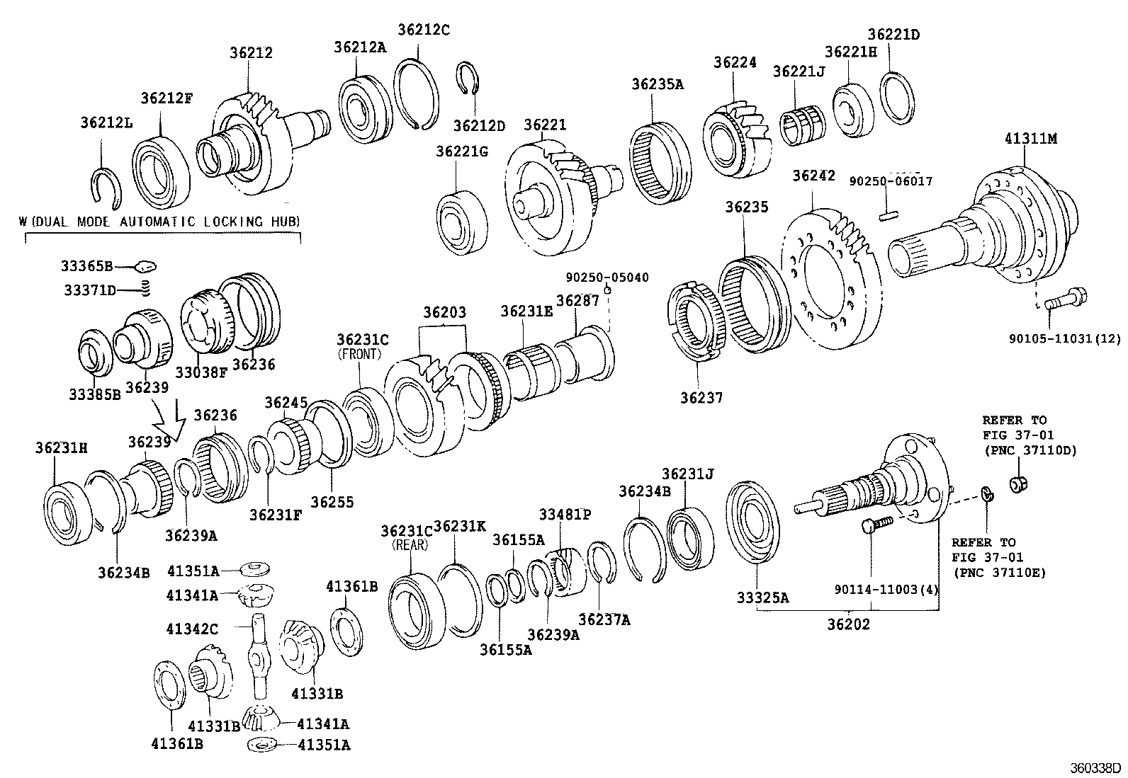 33385-60010 RETAINER, SHIFTING KEY (FOR TRANSFER FRONT DRIVE CLUTCH) product image