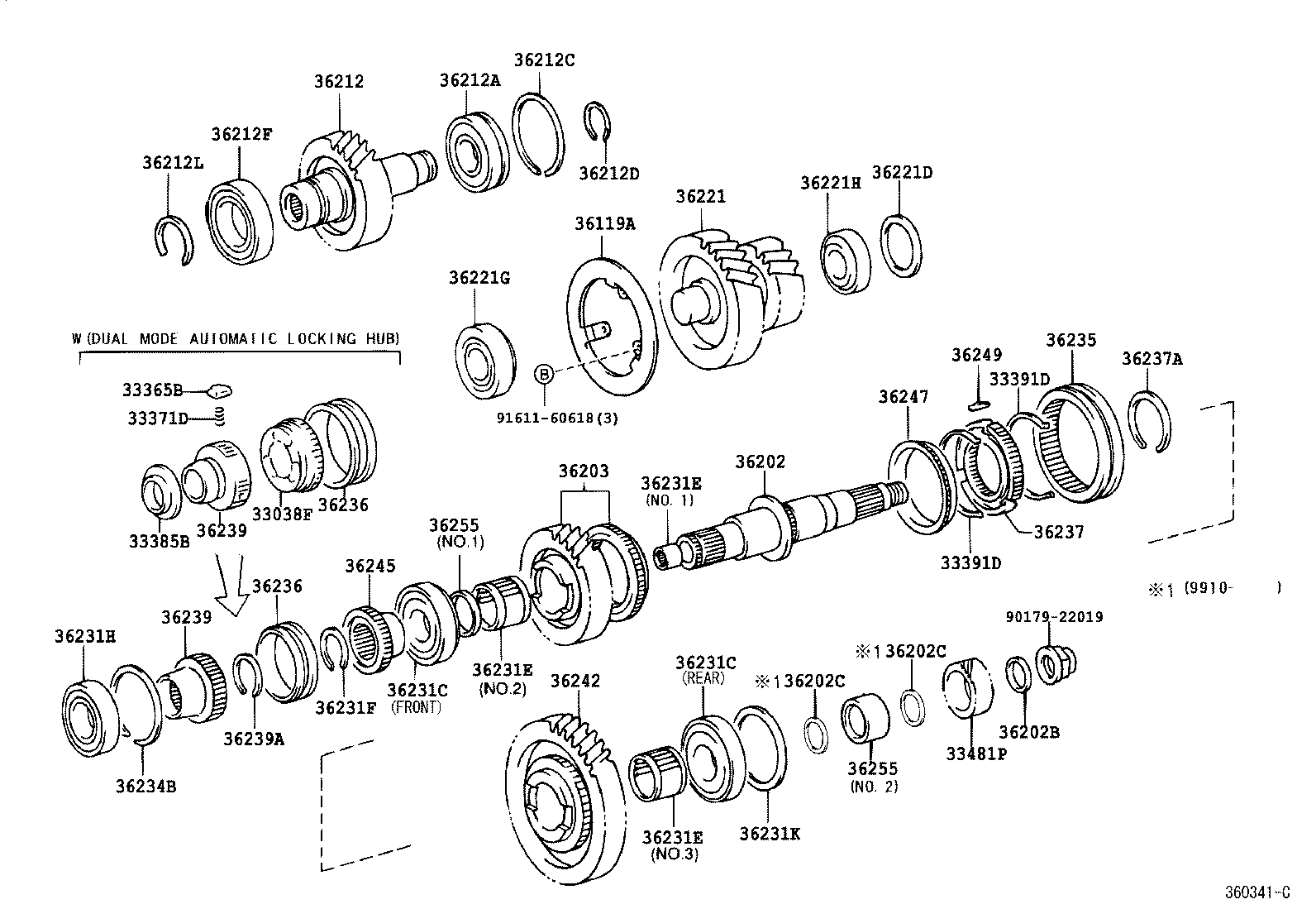 33385-60010 RETAINER, SHIFTING KEY (FOR TRANSFER FRONT DRIVE CLUTCH) product image