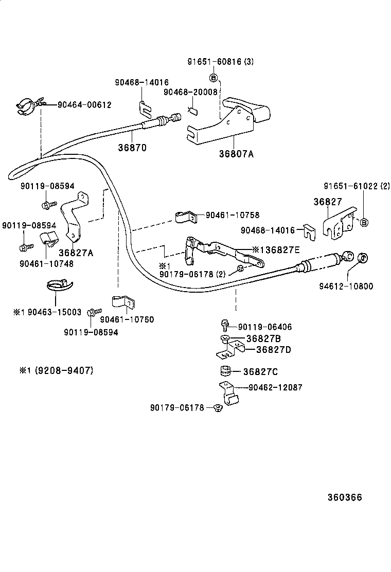 36870-60060 CABLE ASSY, POWER TAKE-OFF product image