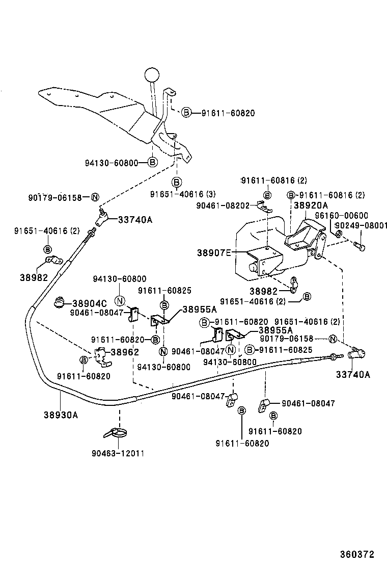 38902-37030 BRACKET SUB-ASSY, VALVE CONTROL LEVER product image
