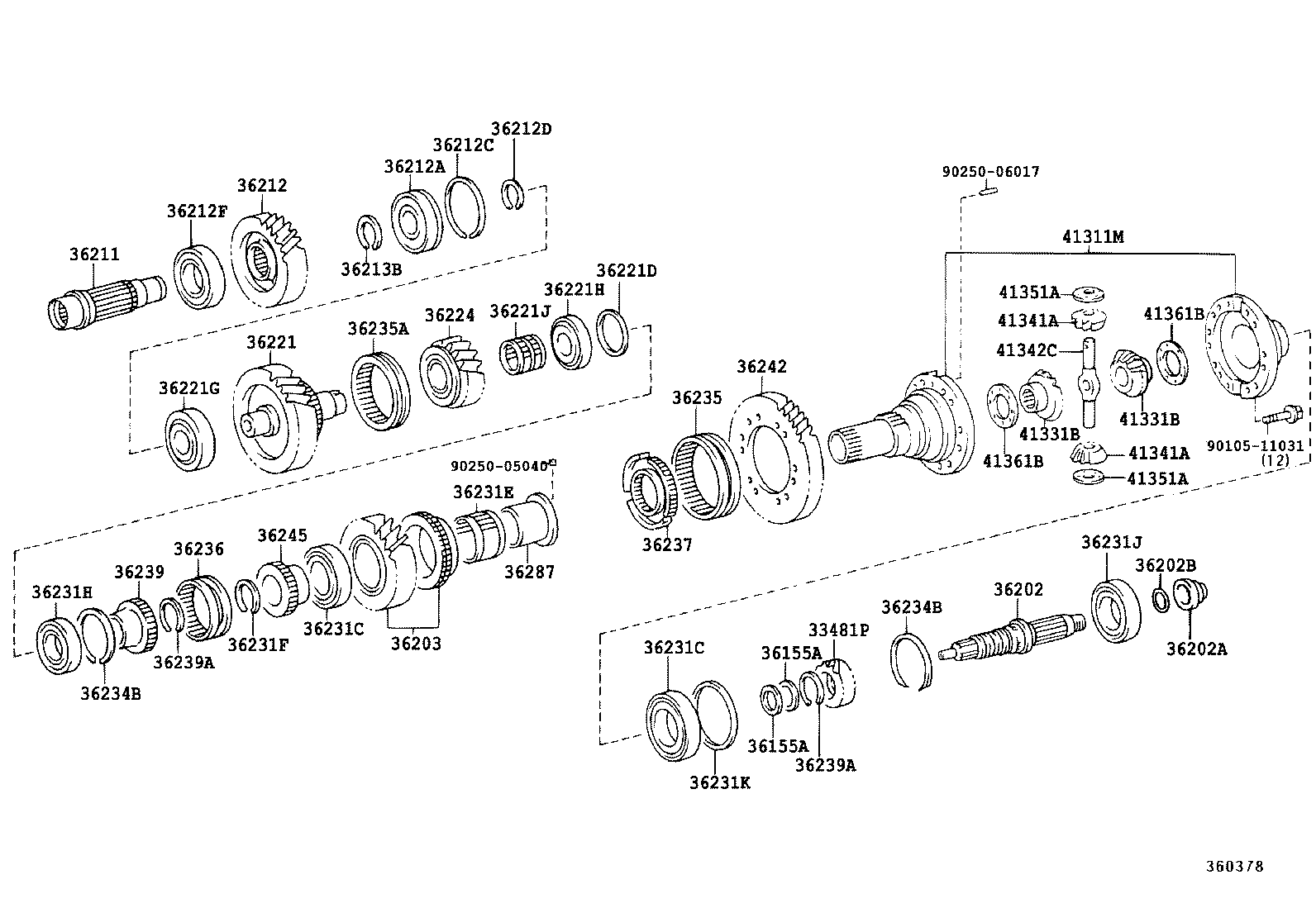 33481-36270 GEAR, SPEEDOMETER DRIVE (FOR TRANSFER) product image