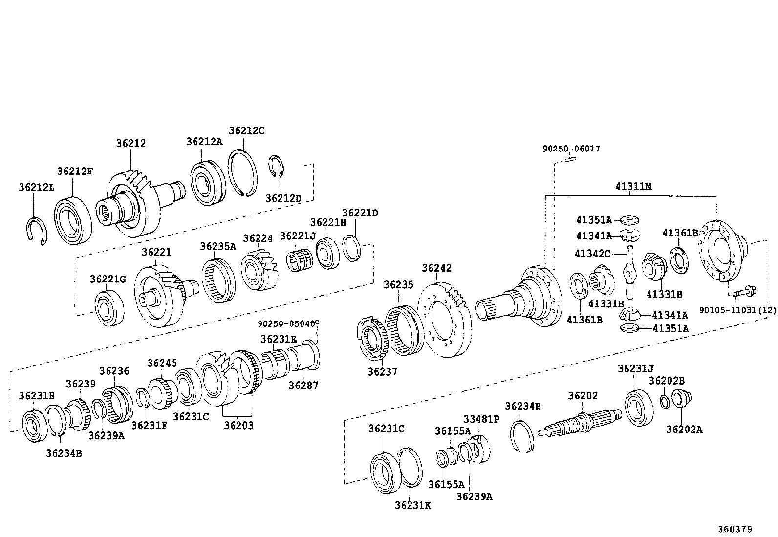 33481-36270 GEAR, SPEEDOMETER DRIVE (FOR TRANSFER) product image