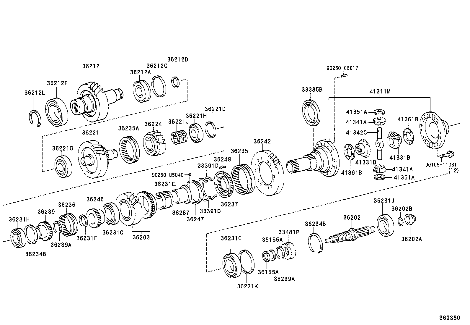 36202-65010 SHAFT SUB-ASSY, TRANSFER OUTPUT, REAR product image
