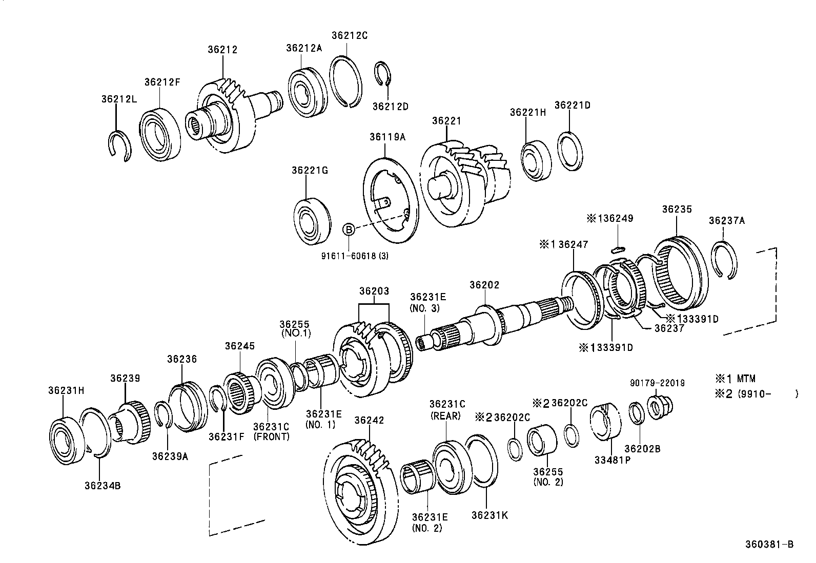 36202-60011 SHAFT SUB-ASSY, TRANSFER OUTPUT, REAR product image