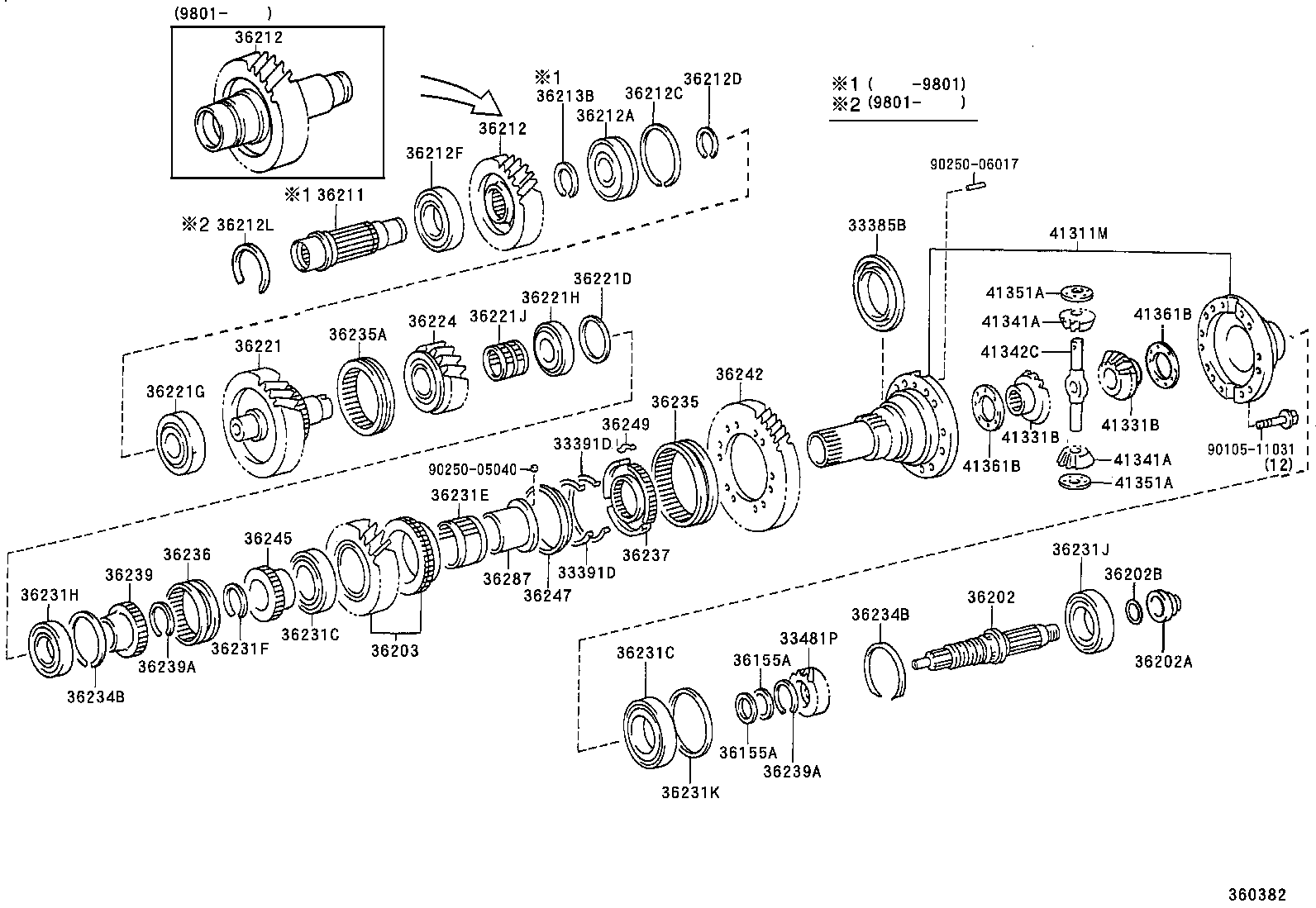 36221-60150 GEAR, TRANSFER IDLER product image