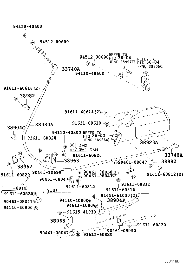 38902-36020 BRACKET SUB-ASSY, VALVE CONTROL LEVER product image
