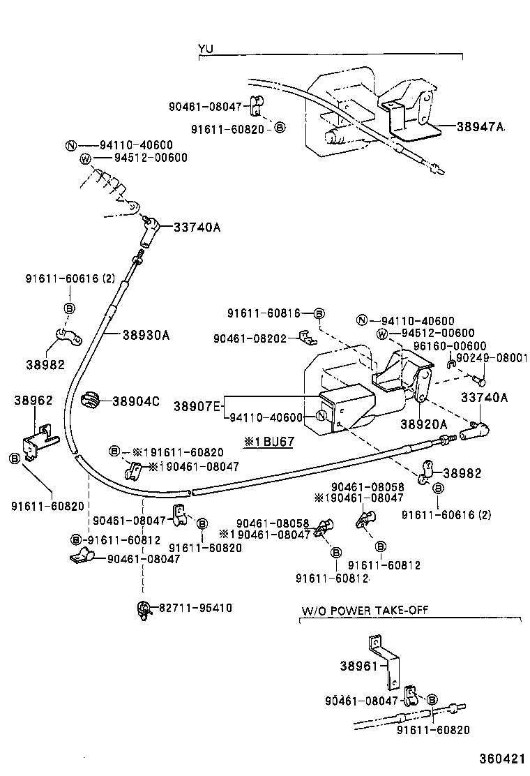 38902-36020 BRACKET SUB-ASSY, VALVE CONTROL LEVER product image