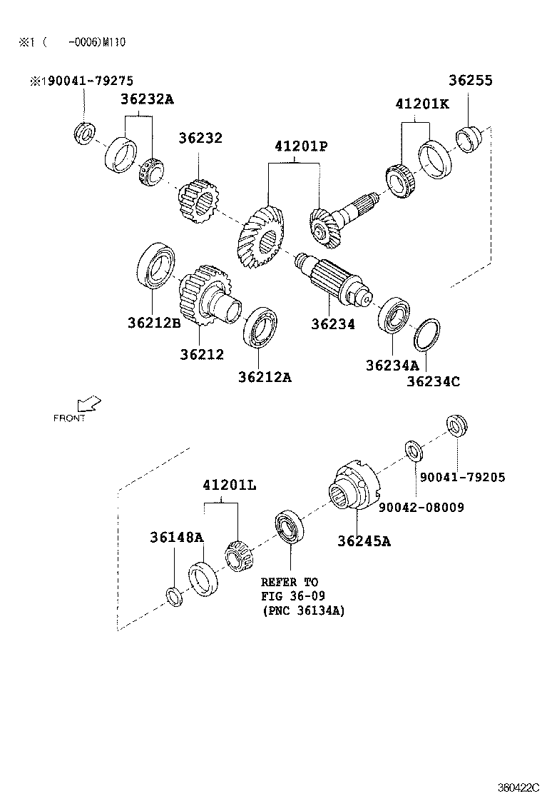 36245-97201 FLANGE, TRANSFER OUTPUT SHAFT product image