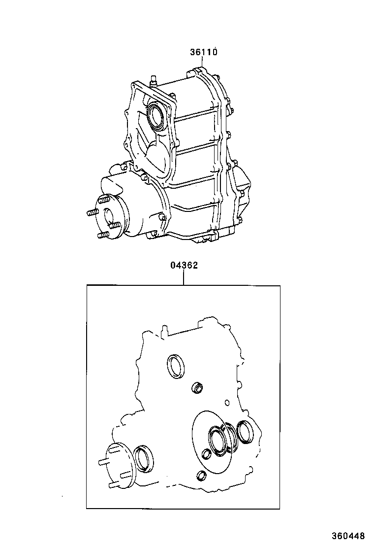 04362-37010 GASKET KIT, TRANSFER OVERHAUL product image