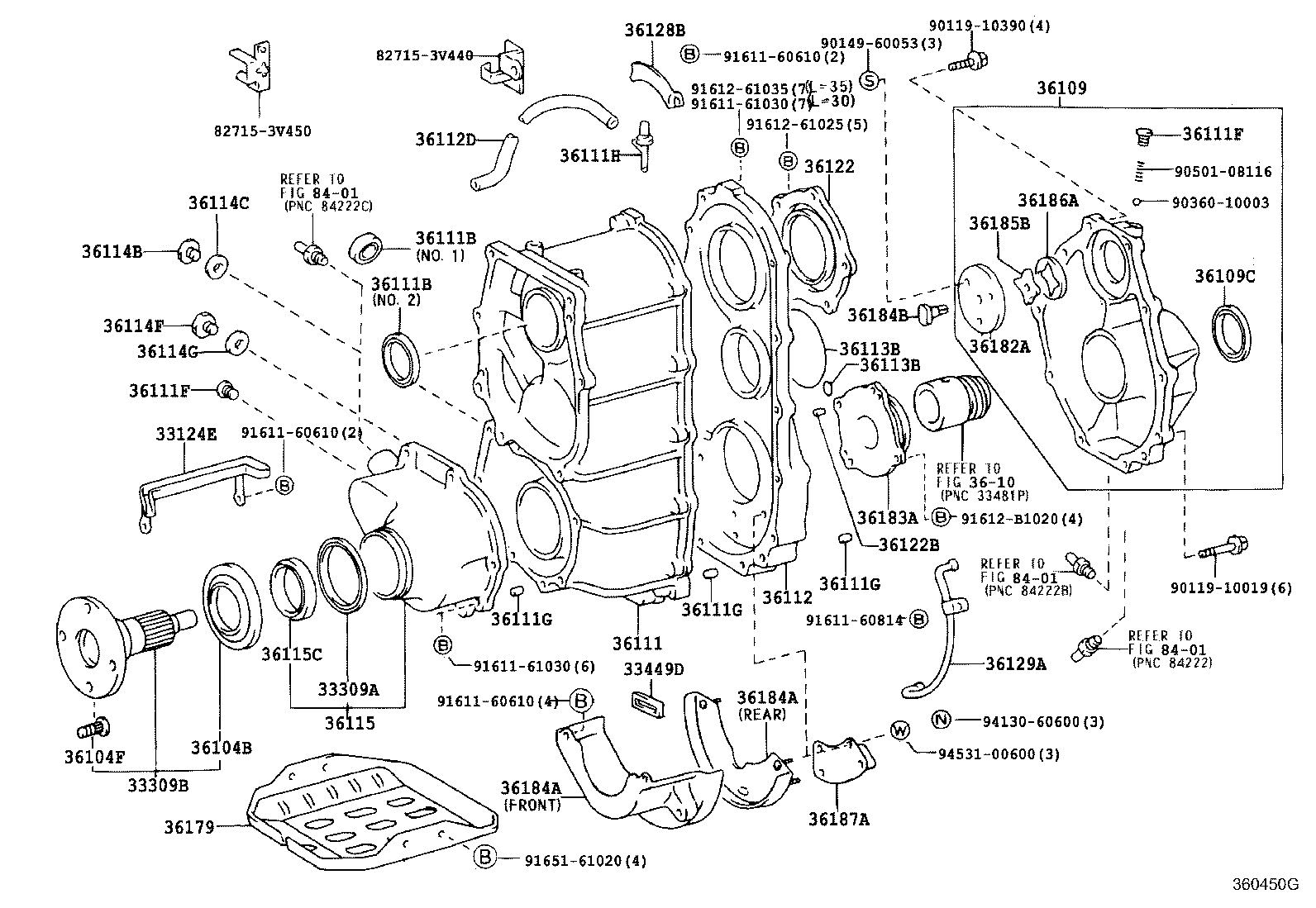 36112-37010 CASE, TRANSFER, REAR product image