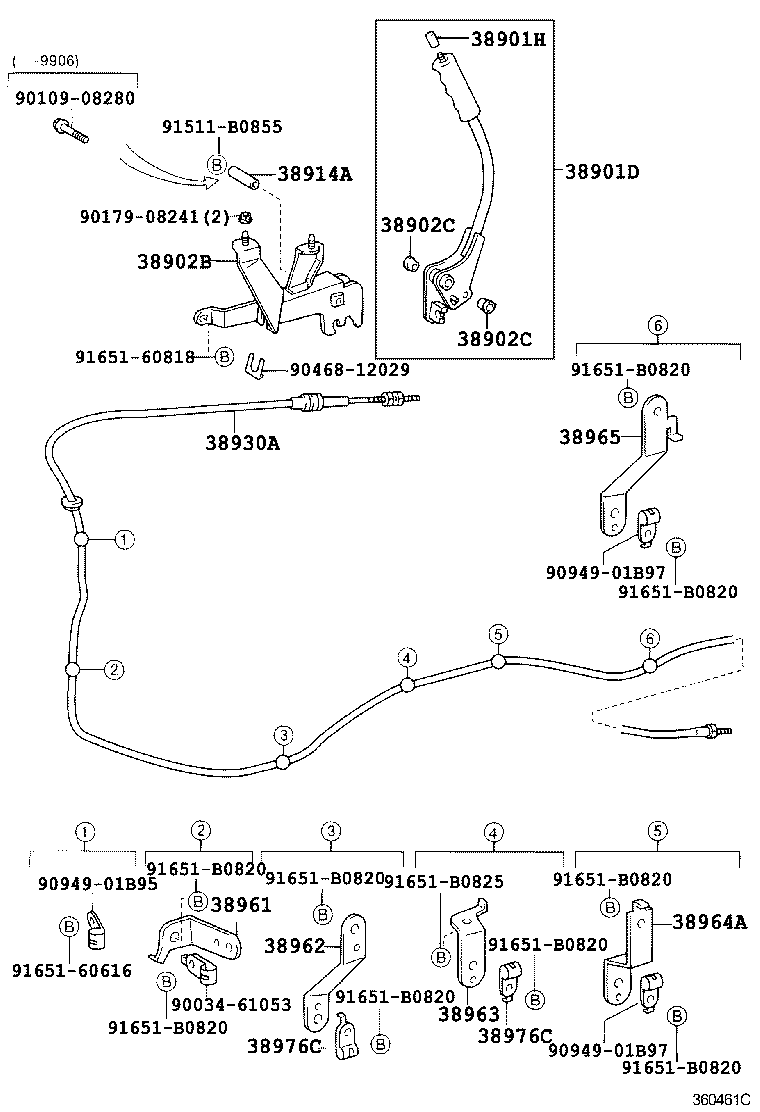 51407-37390 BRACKET, CABLE CLAMP, NO.1 product image