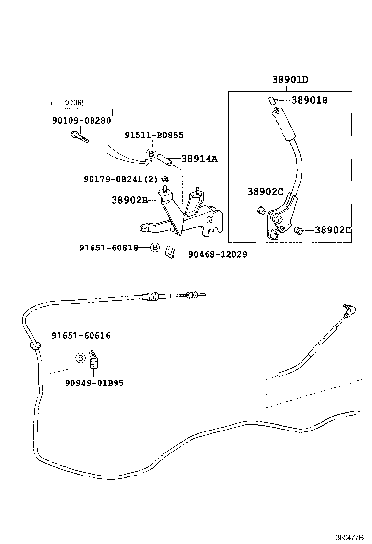51407-37390 BRACKET, CABLE CLAMP, NO.1 product image