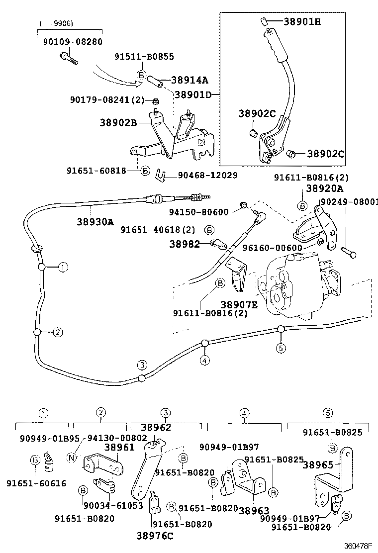 51407-37390 BRACKET, CABLE CLAMP, NO.1 product image