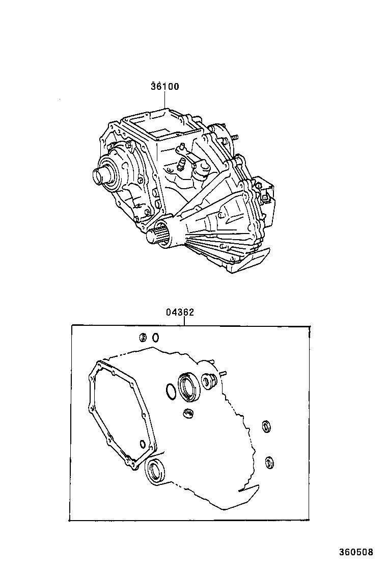 04362-28060 GASKET KIT, TRANSFER OVERHAUL product image