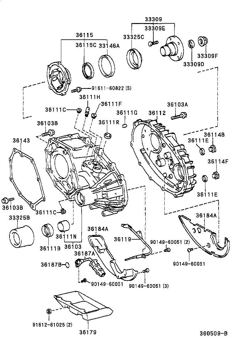 36105-27010 HOUSING, TRANSFER EXTENSION product image