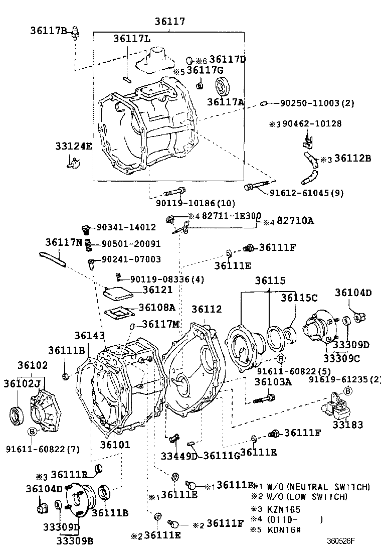 36101-35140 CASE SUB-ASSY, TRANSFER product image