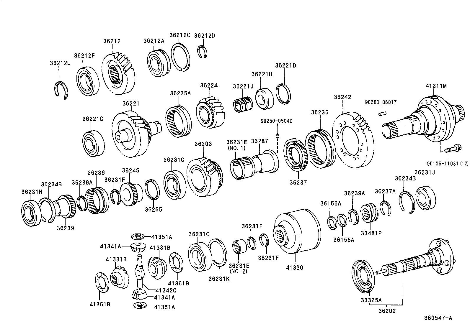 36202-60011 SHAFT SUB-ASSY, TRANSFER OUTPUT, REAR product image