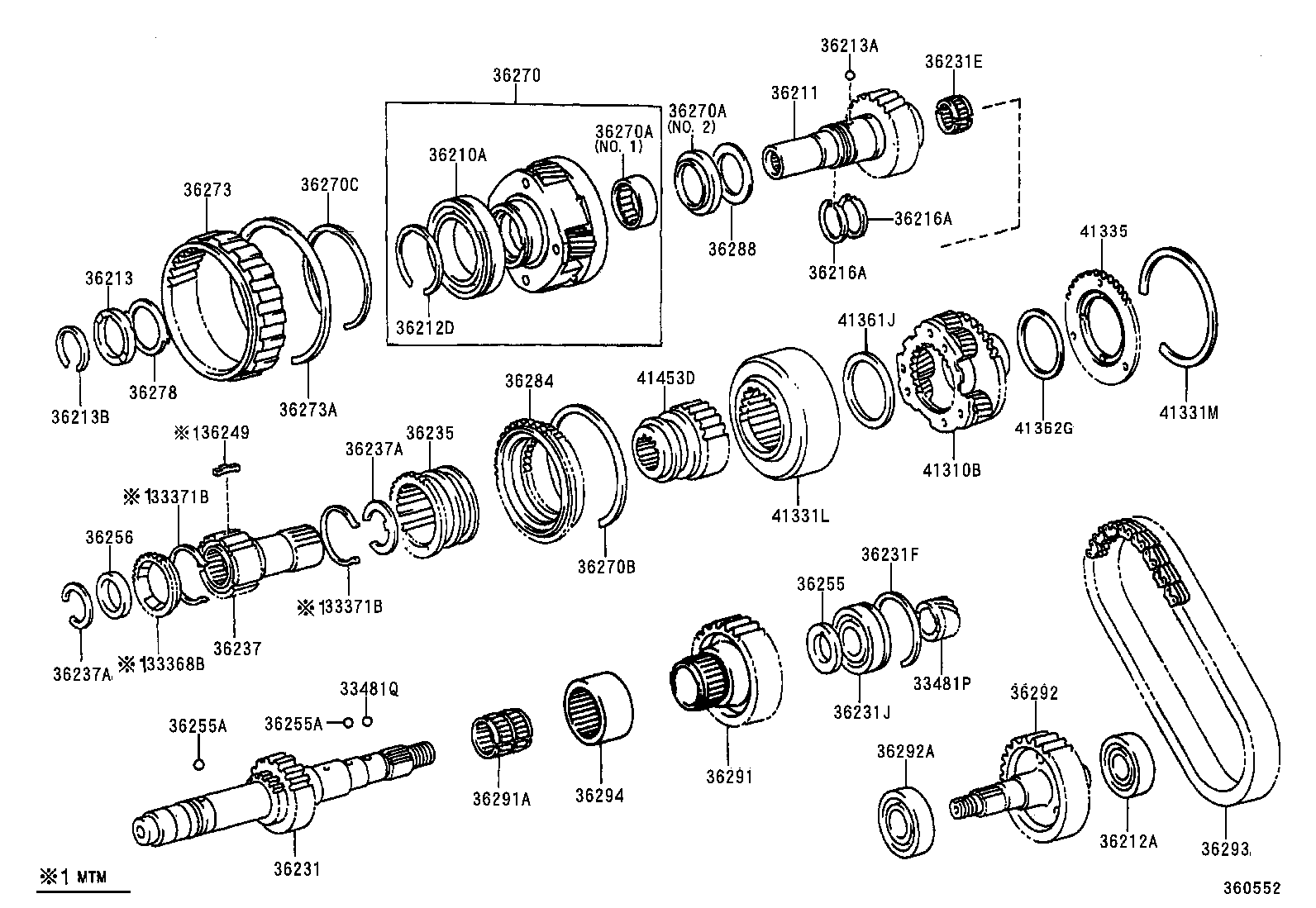 36201-35070 SHAFT, TRANSFER INPUT product image