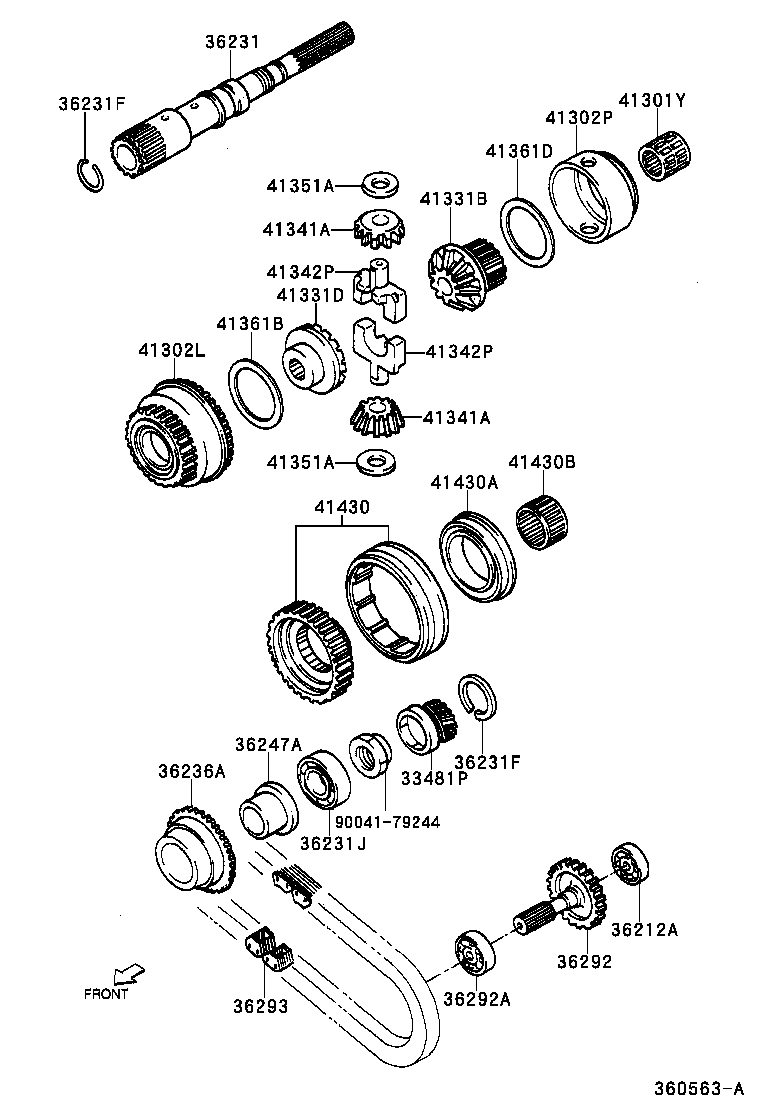 36293-87507 CHAIN, TRANSFER FRONT DRIVE product image