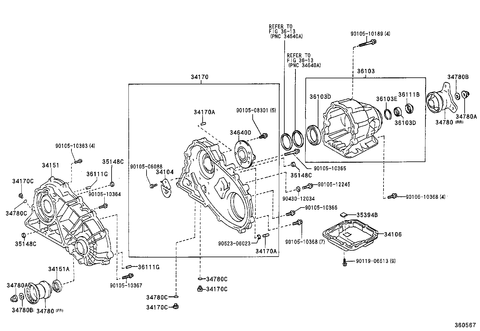 36103-30050 CASE SUB-ASSY, TRANSFER product image