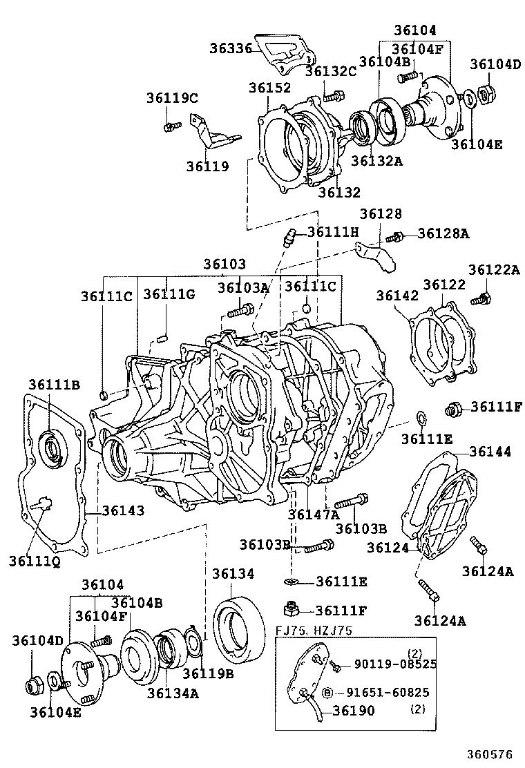 36142-60040 GASKET, TRANSFER COVER product image