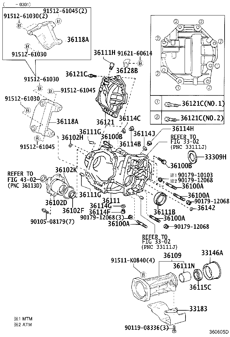 Toyota 90109-10176 BOLT, STUD (FOR TRANSFER & TRANSAXLE SETTING)