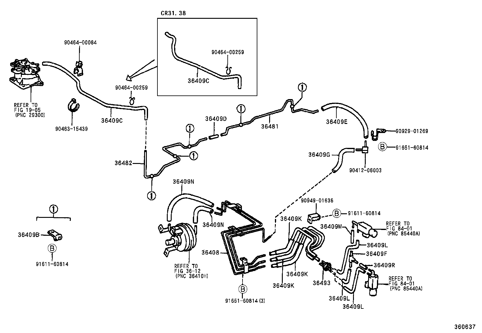 90447-10025 HOSE, VACUUM, NO.9 (FOR FRONT DRIVE SHIFT) product image