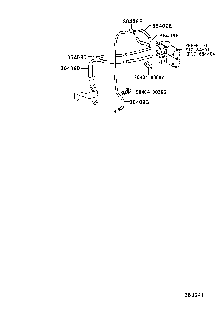 95446-09460 HOSE, VACUUM, NO.1 (FOR FRONT DRIVE SHIFT) product image