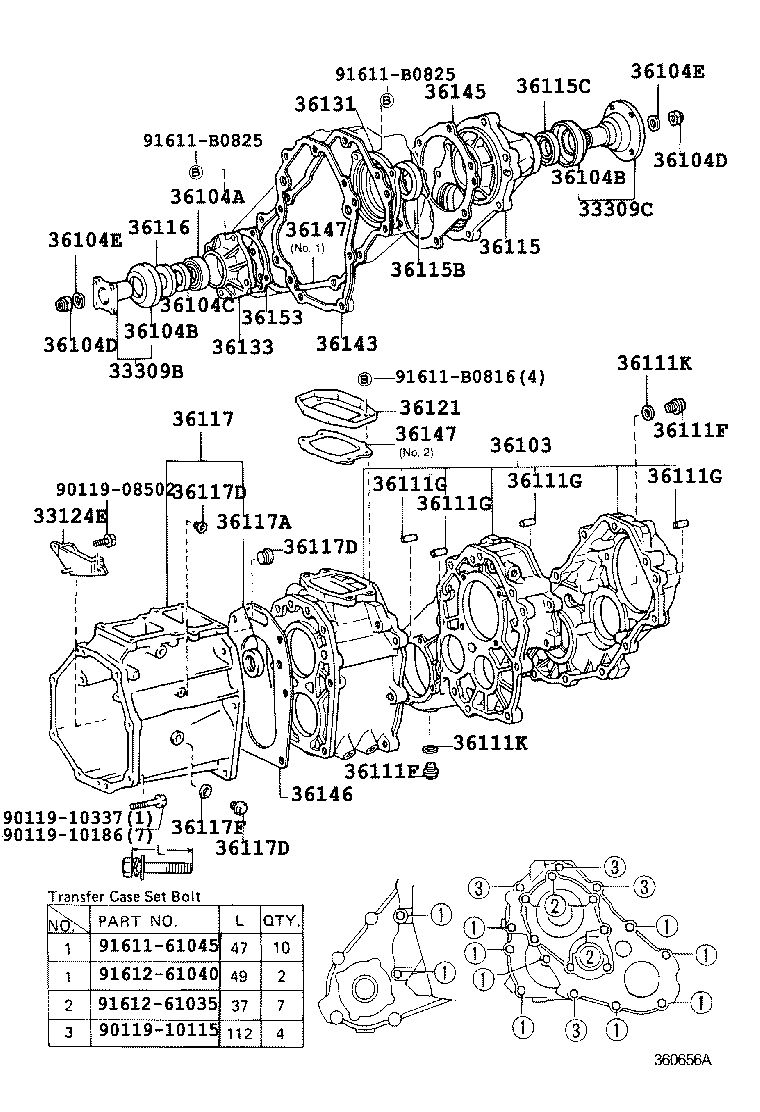 36101-35130 CASE SUB-ASSY, TRANSFER product image