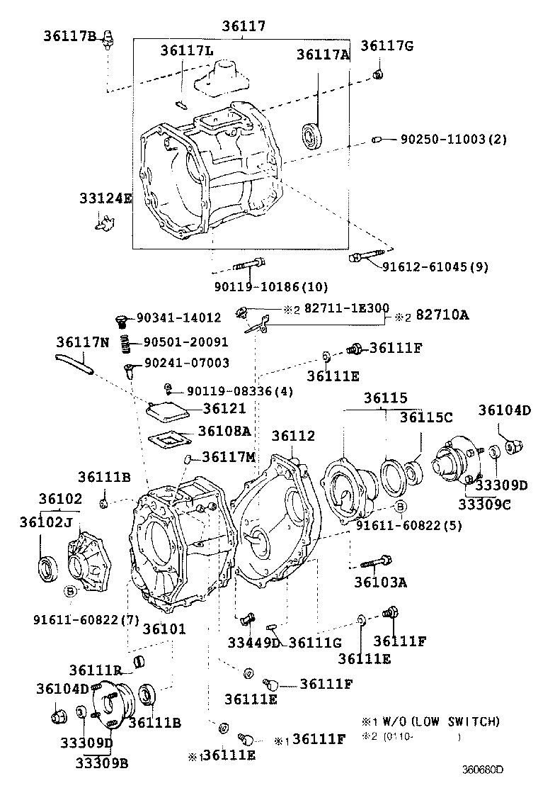 36101-35130 CASE SUB-ASSY, TRANSFER product image