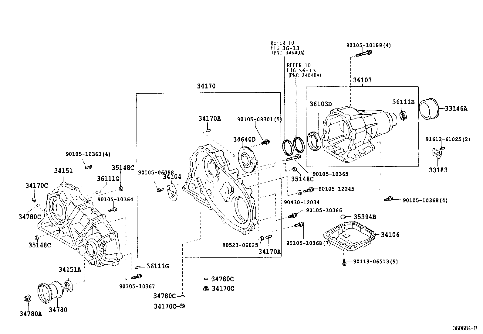 36101-22020 CASE SUB-ASSY, TRANSFER product image