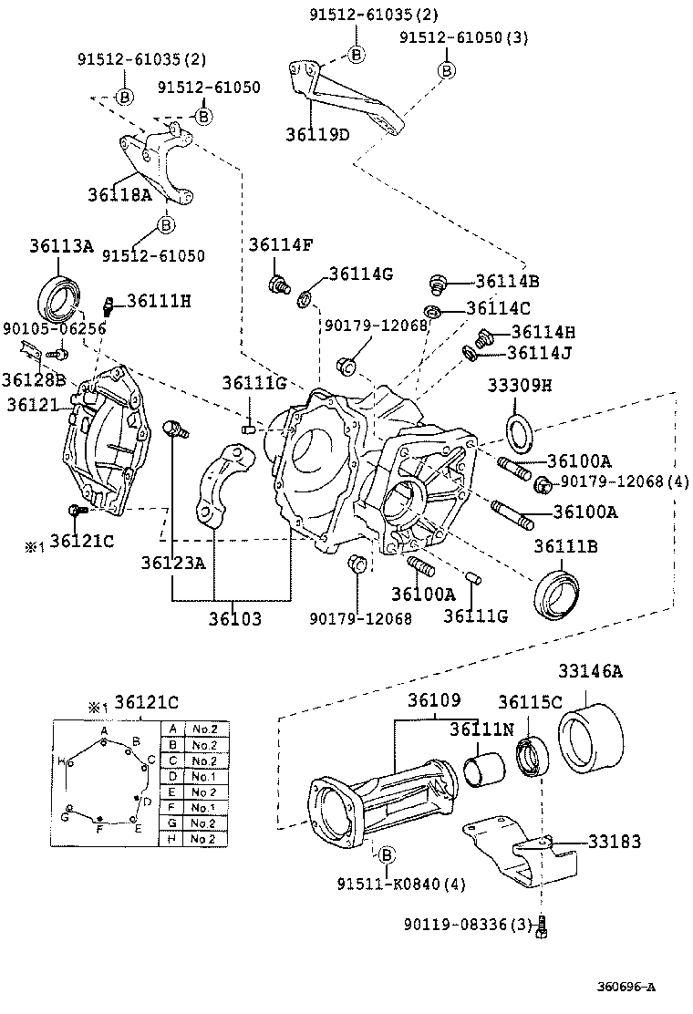 Toyota 90311-38062 SEAL, TYPE T OIL (FOR TRANSFER EXTENSION HOUSING)