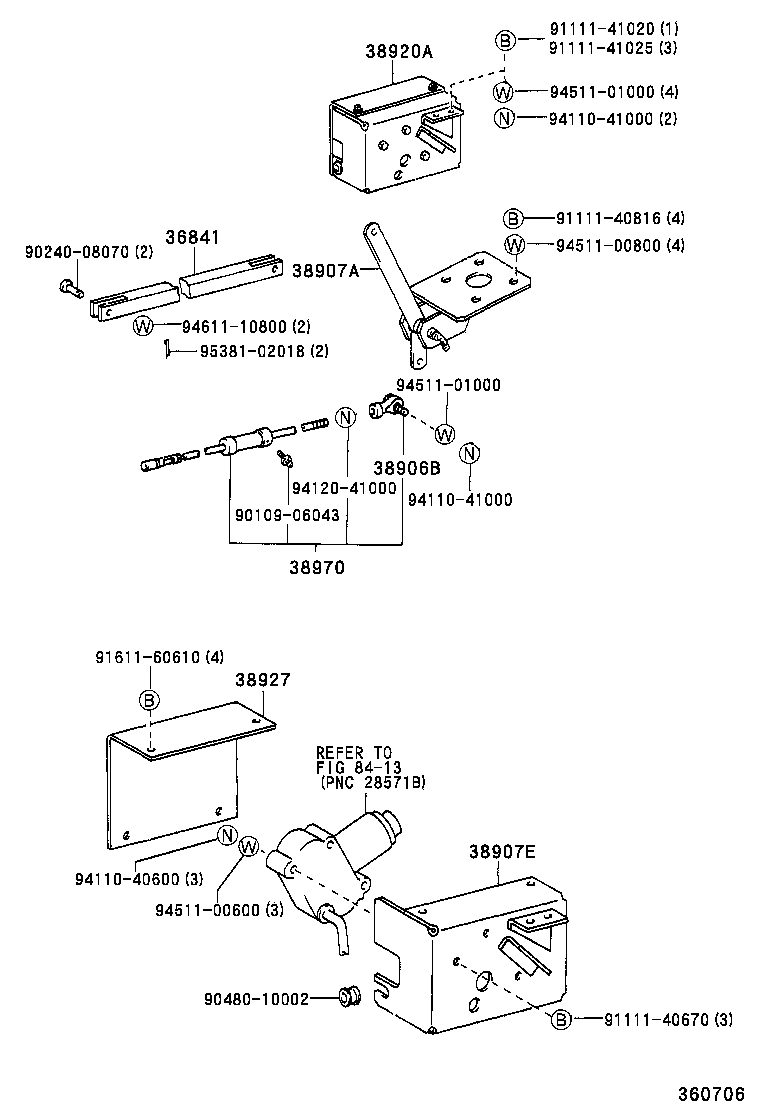38902-36020 BRACKET SUB-ASSY, VALVE CONTROL LEVER product image