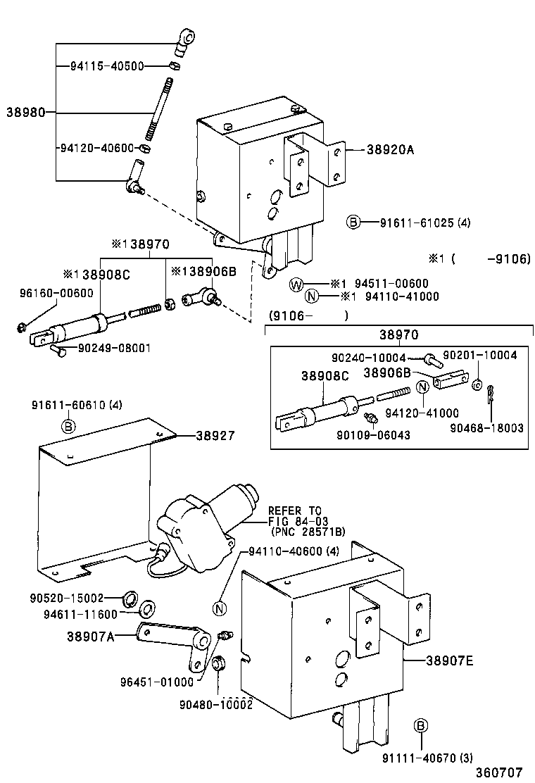 38902-36020 BRACKET SUB-ASSY, VALVE CONTROL LEVER product image