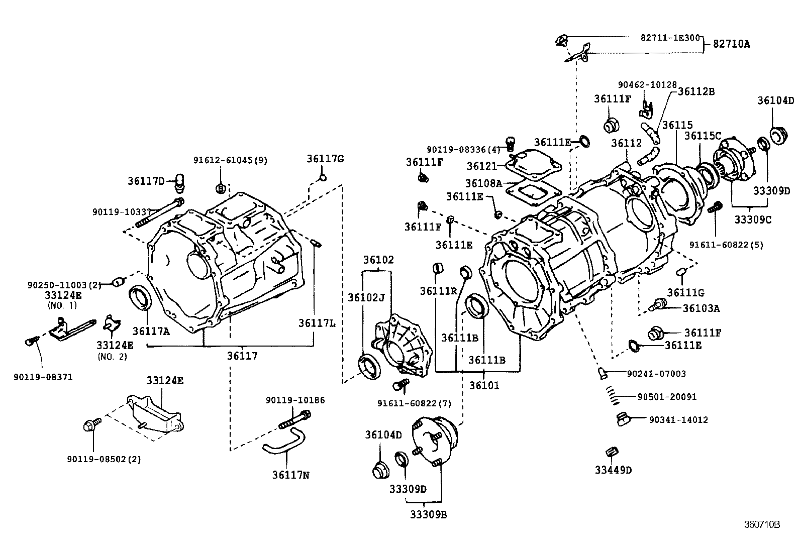 36101-35130 CASE SUB-ASSY, TRANSFER product image