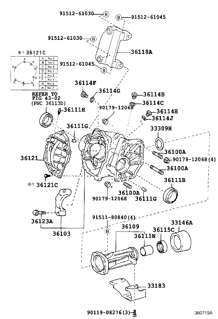 36103-32010 CASE SUB-ASSY, TRANSFER product image