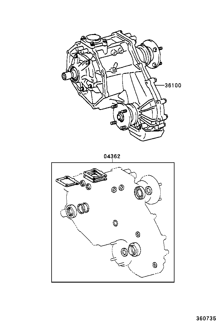 04362-60460 GASKET KIT, TRANSFER OVERHAUL product image