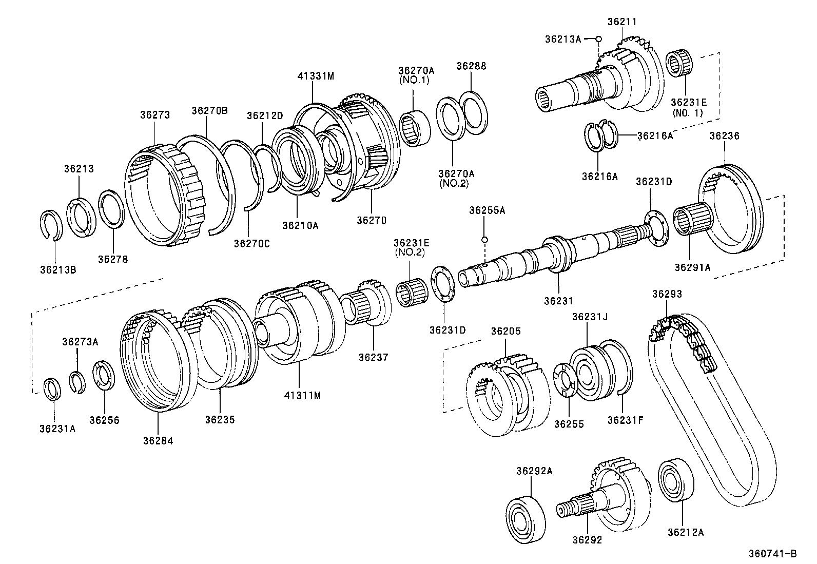 Toyota 36248-35040 KEY, SYNCHROMESH SHIFTING, TRANSFER DRIVE, NO.1