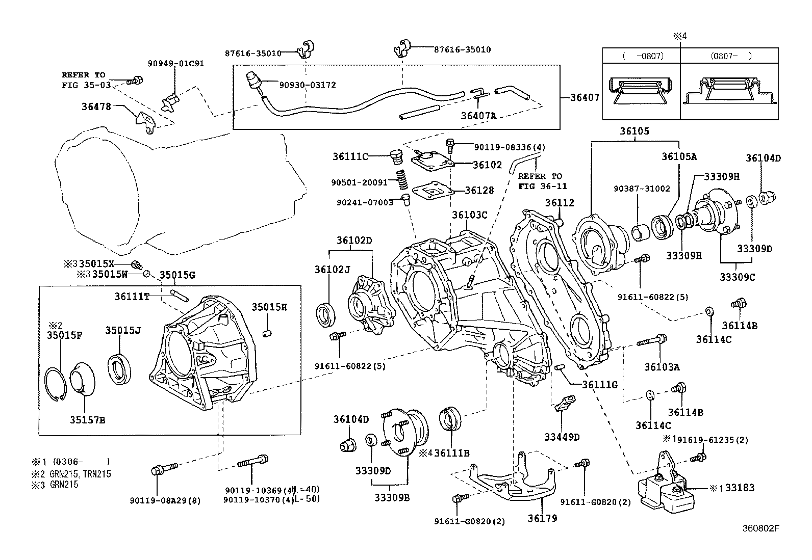 36407-60050 HOSE SUB-ASSY, TRANSFER BREATHER product image