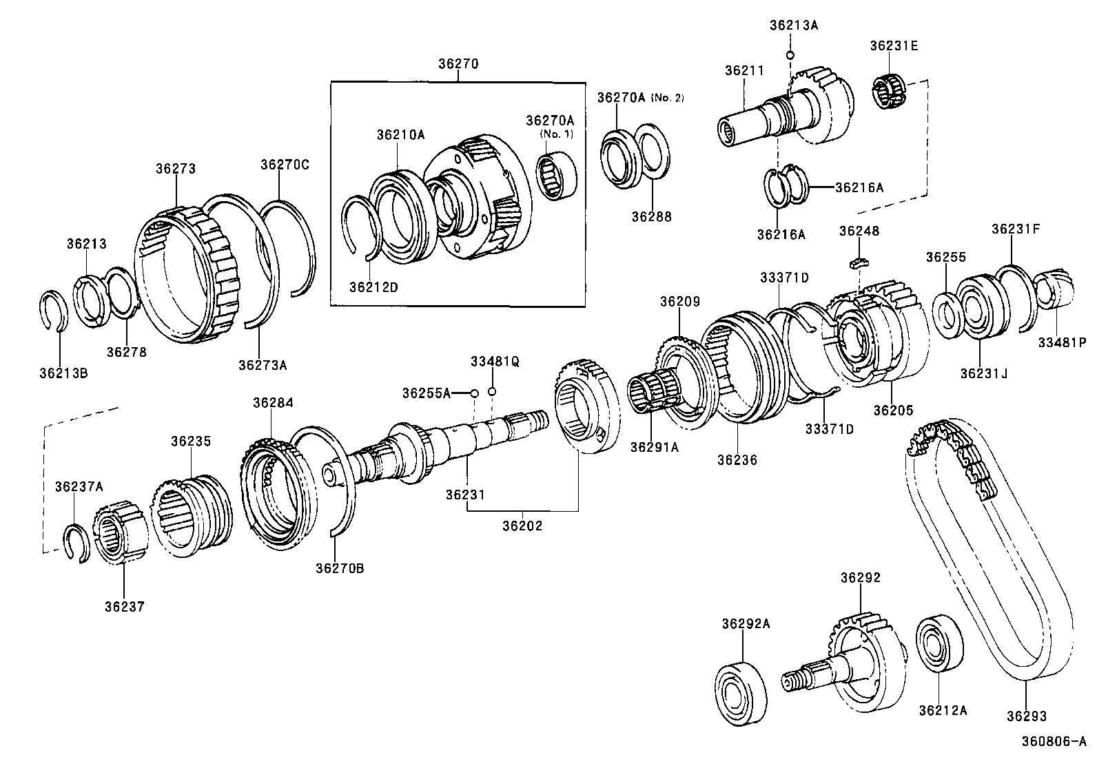 36202-34010 SHAFT SUB-ASSY, TRANSFER OUTPUT, REAR product image