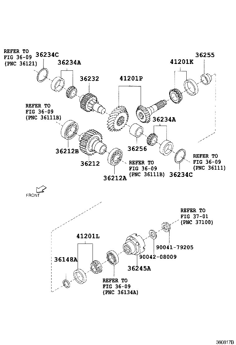 36245-97201 FLANGE, TRANSFER OUTPUT SHAFT product image