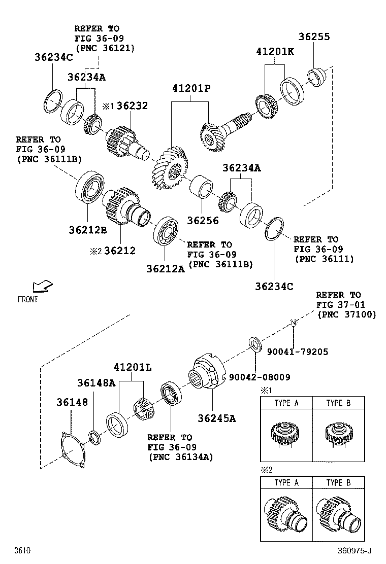 36233-B1010 GEAR, TRANSFER FRONT DRIVE product image