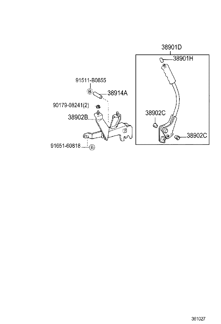 51407-37390 BRACKET, CABLE CLAMP, NO.1 product image
