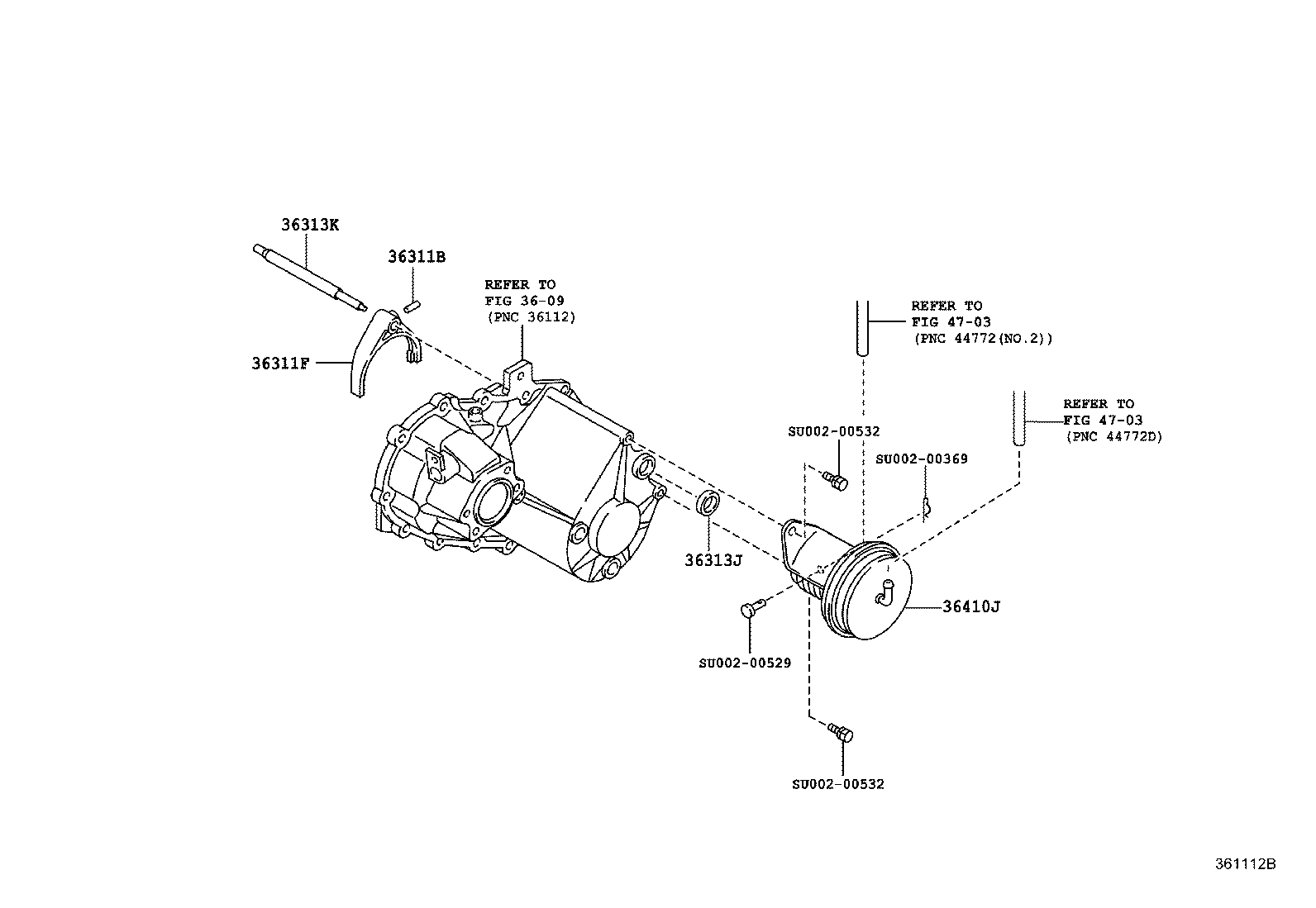 36870-37100 CABLE ASSY, TRANSFER CONTROL product image