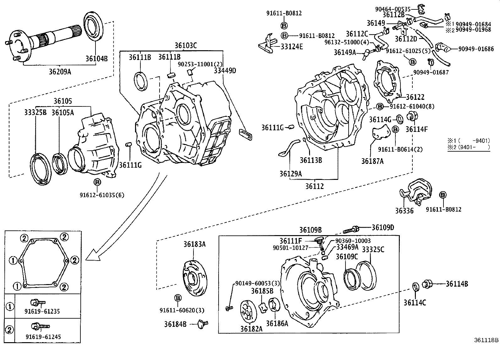 Toyota 36129-60030 TUBE, TRANSFER OIL