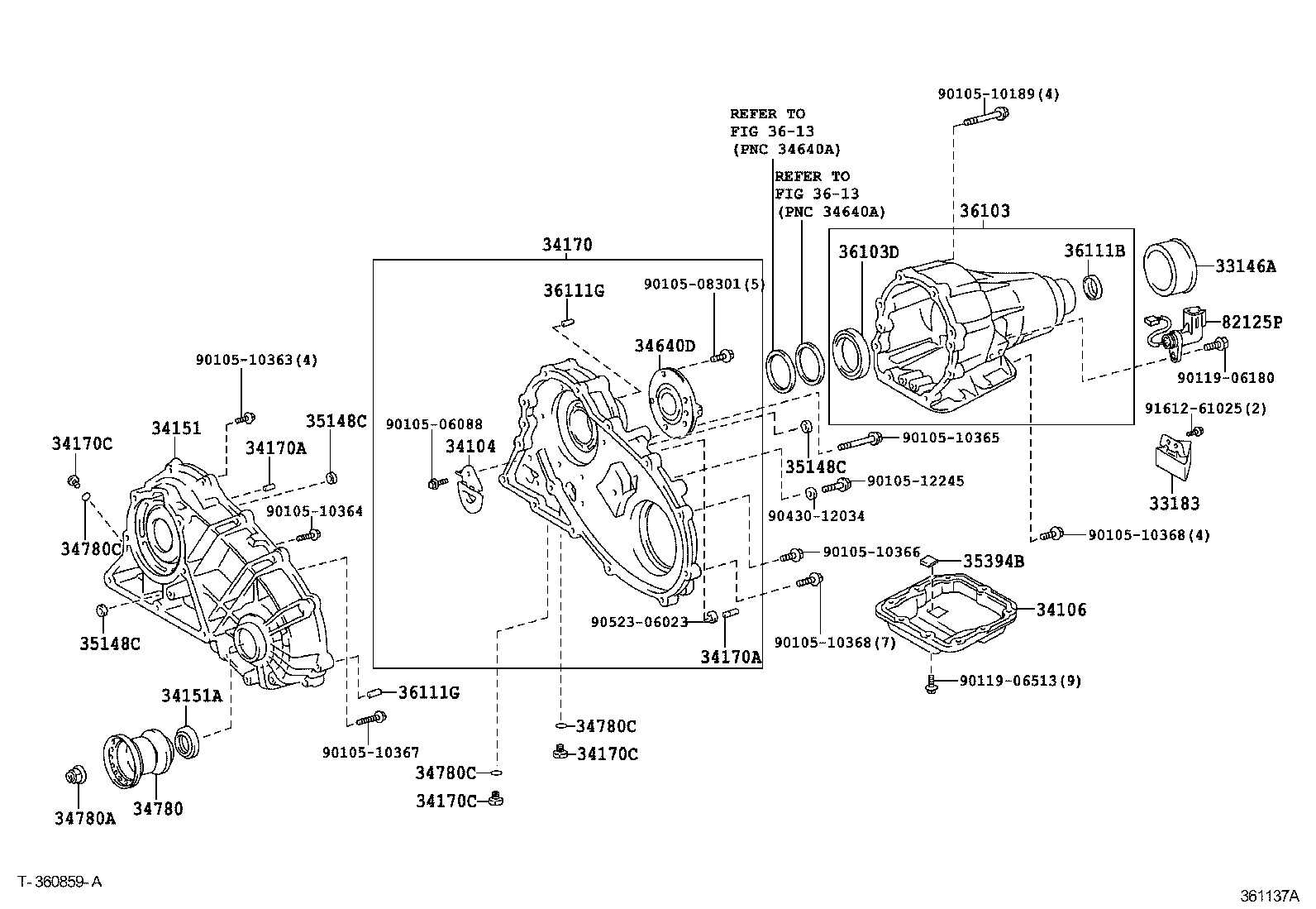 Toyota 36101-22010 CASE SUB-ASSY, TRANSFER